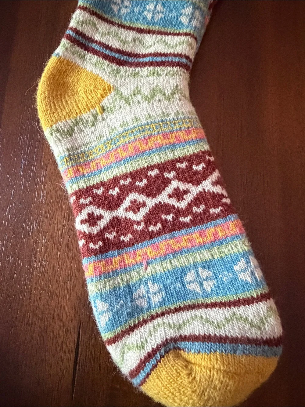 “🌲 Bundle of 3 Vibrant Nordic Fair Isle Crew Socks 🌲